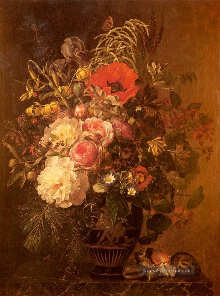 ein Stillleben mit BlumenIn Eine griechische Vase Blume Johan Laurentz Jensen Blume Ölgemälde